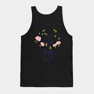 Sweet Pea Flower Sketch Tank Top